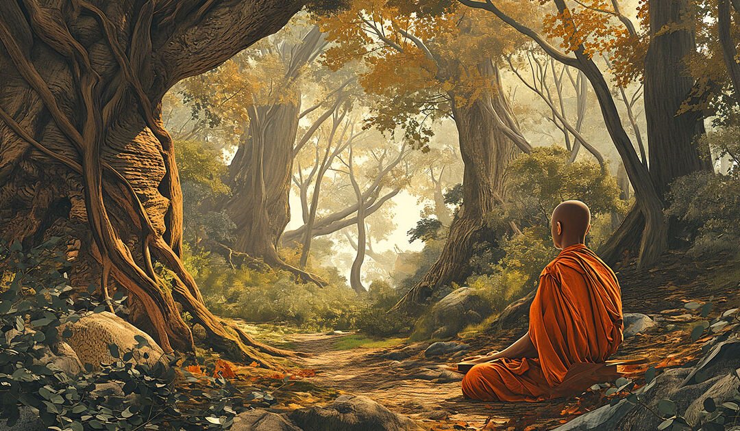 Bhikshu In Forest